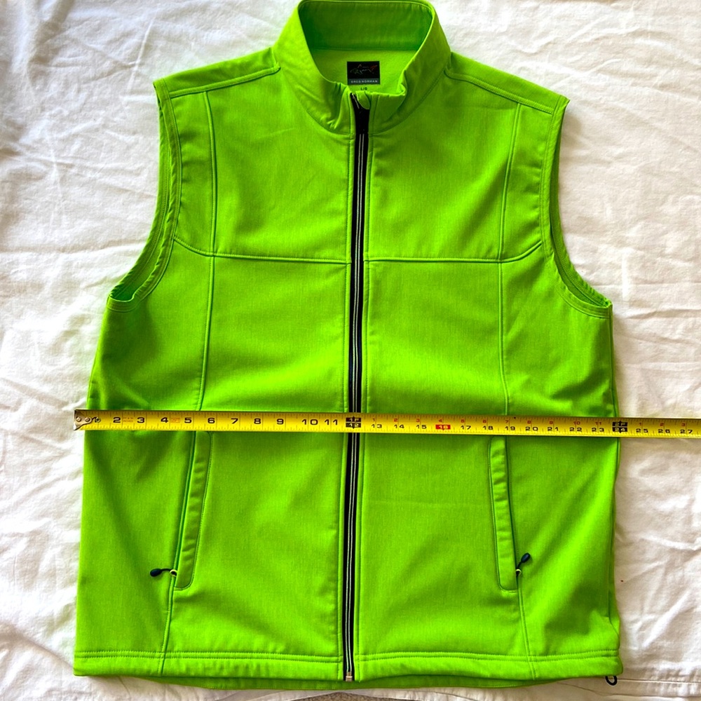 Men’s fleece lined lime green jack.  Size L.
